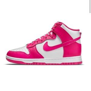Nike Dunk pink prime high tops size 8